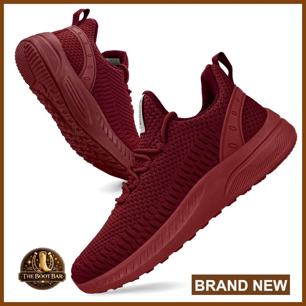 Mesh and Rubber Athletic Shoes for Running, Walking, and Gym